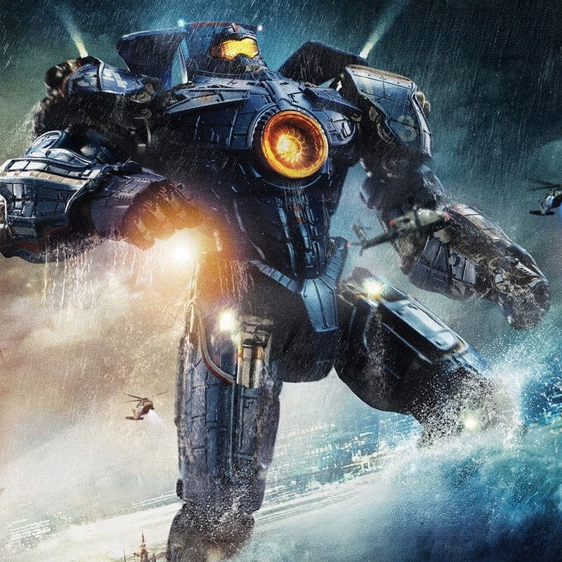 Pacific Rim Gipsy Danger Mecha Action Figure - Fully Poseable 8" Robot Model Toy with LED Lights & Accessories, Perfect Gift for Sci-Fi & Anime Fans