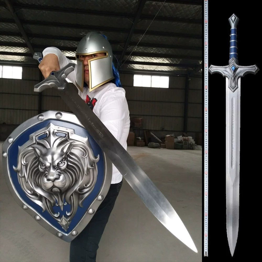 Warcraft Movie – Stormwind Soldier Sword &Shield Set – 1:1 Scale Collectible – Unsharpened