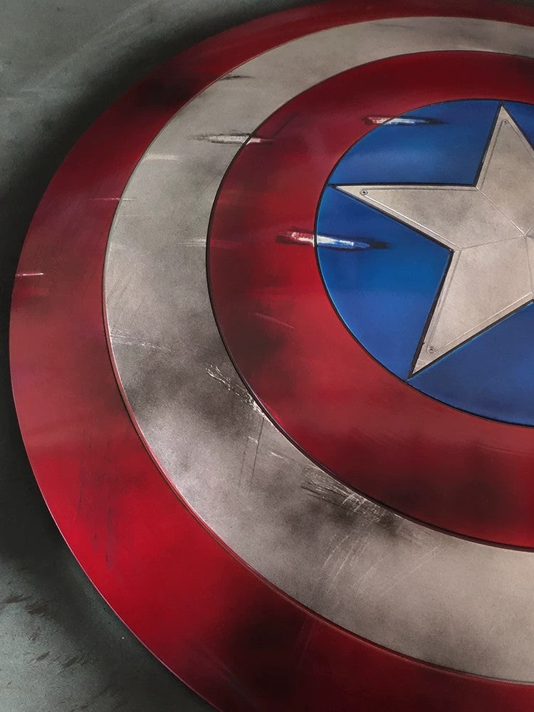 Captain America Shield 2.0 - Full Metal 1:1 Scale Aluminum Reforged Shield - Marvel Hero Prop Replica