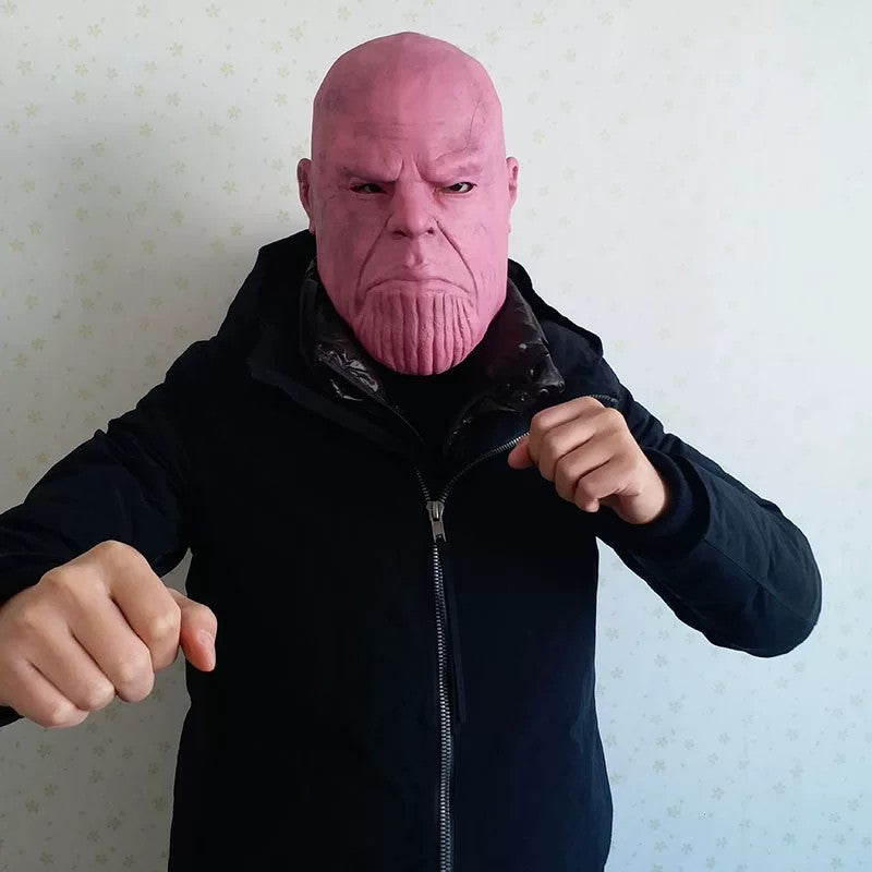 Thanos Latex Mask – Marvel Avengers Cosplay Full Head Helmet for Halloween & Comic-Con