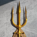 Aquaman Trident of Atlan - Life-size Full Metal Trident - 1:1 Scale Gold Poseidon Spear - King of Atlantis Costume