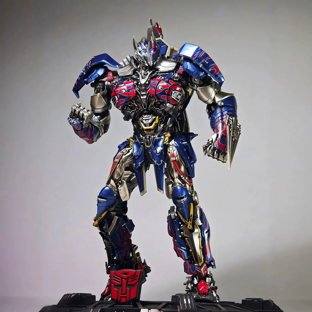 Transformers Optimus Prime Pro Model Kit | Articulated Mecha Action Figure with LED Eyes & Weapon Accessories