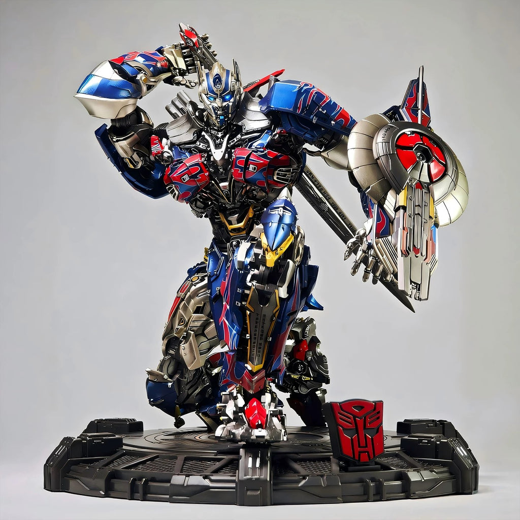 Transformers Optimus Prime Pro Model Kit | Articulated Mecha Action Figure with LED Eyes & Weapon Accessories