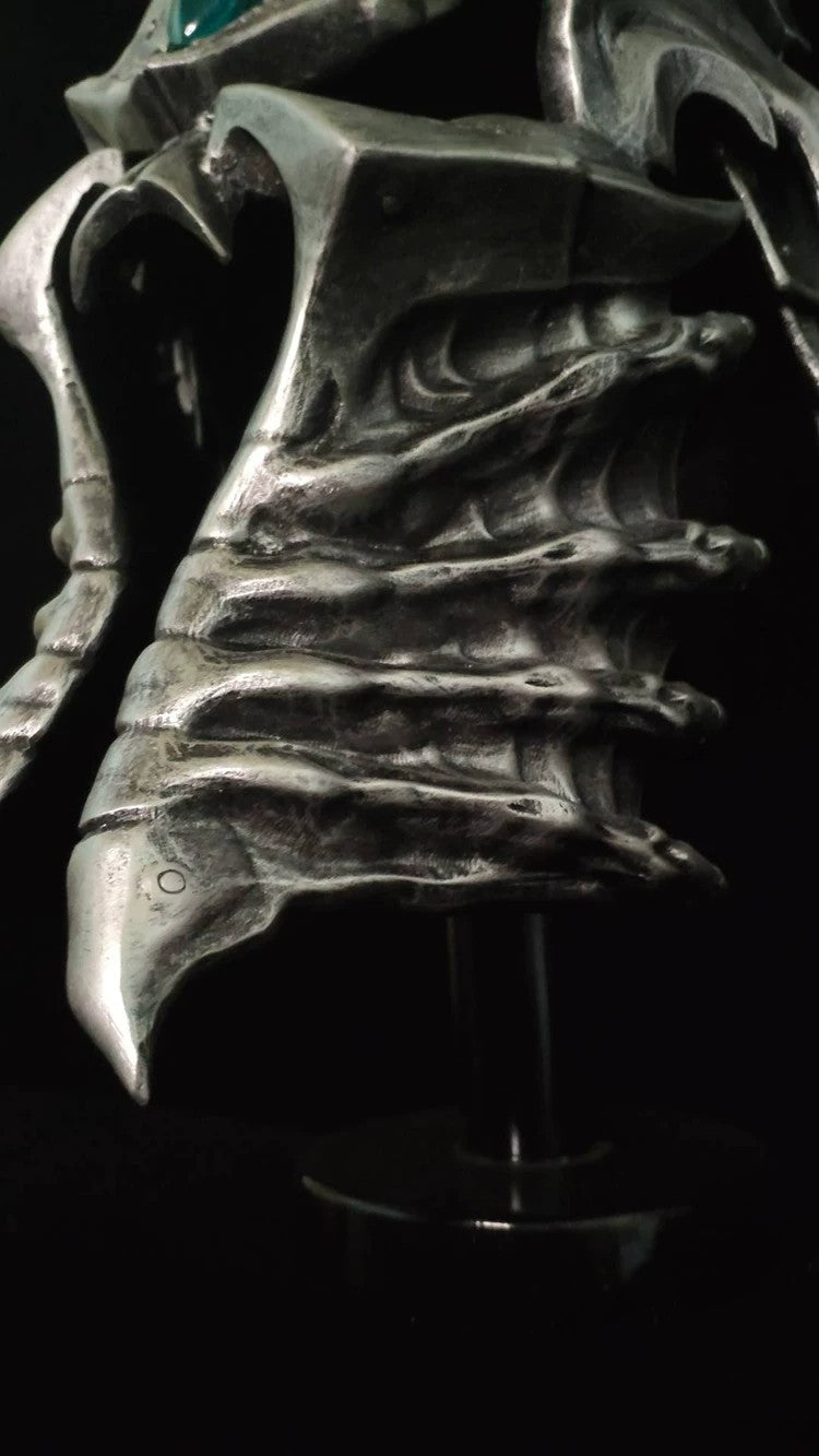 Warcraft 2.0 Lich King Helmet – 1:1 Scale Helm of Domination – Arthas Frostmourne Crown Model Statue