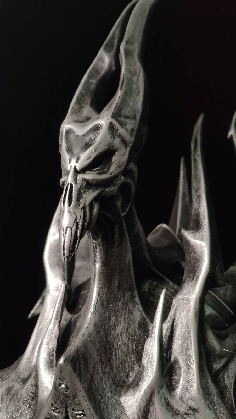 Warcraft 2.0 Lich King Helmet – 1:1 Scale Helm of Domination – Arthas Frostmourne Crown Model Statue