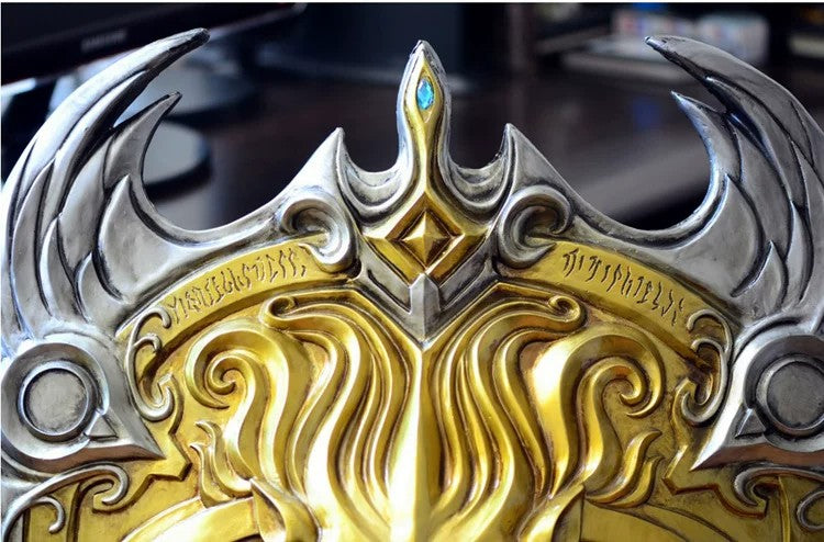 Warcraft Movie – Lionheart Shield of King Llane – Alliance Grand Marshal Sword &amp; Shield Set – 1:1 Scale – Unsharpened