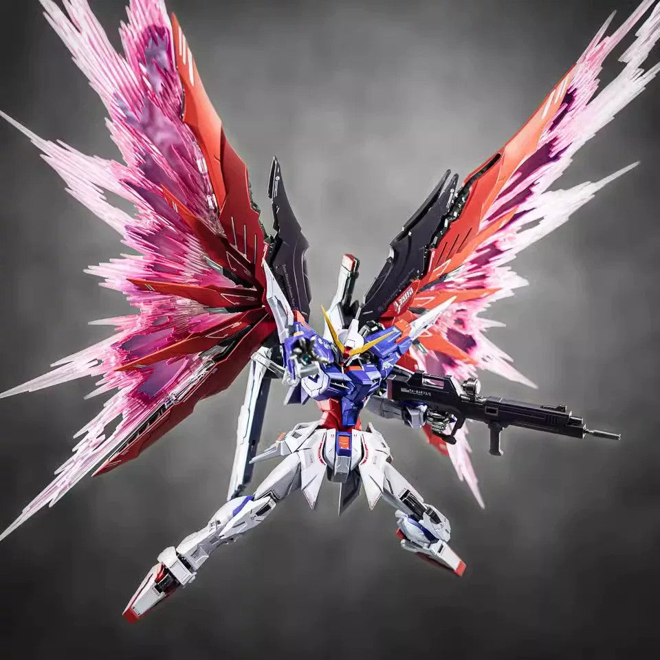 DIY Mecha Model Assembly Kits – 1:100 Scale Collectible Robot Figures (Strike Freedom, Red Frame, Freedom 2.0, Snow White) with Weapon Accessories & Displays