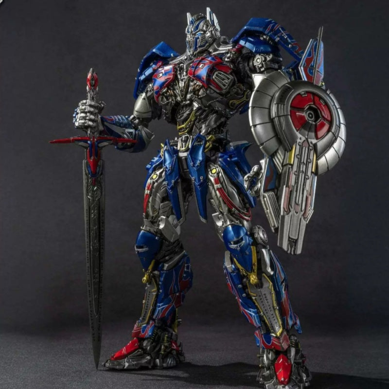 Transformers Optimus Prime Pro Model Kit | Articulated Mecha Action Figure with LED Eyes & Weapon Accessories