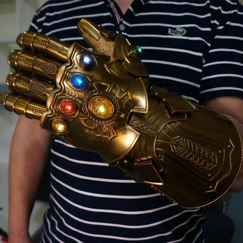 Life-size Metal Infinity Gauntlet Thanos Cosplay - Infinity Gauntlet Iron Man 1:1 Movie Replica Prop with Magnetic Stones