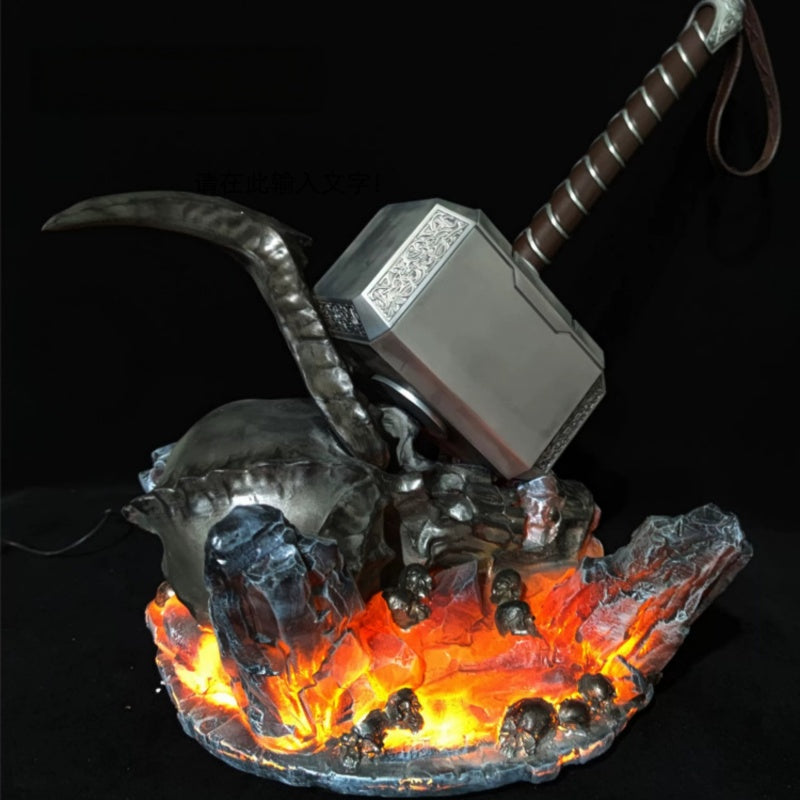 Thor's Hammer Mjolnir – 1:1 Scale All-Metal 2.0 Edition | Desktop Display Collectible | Gift for Men