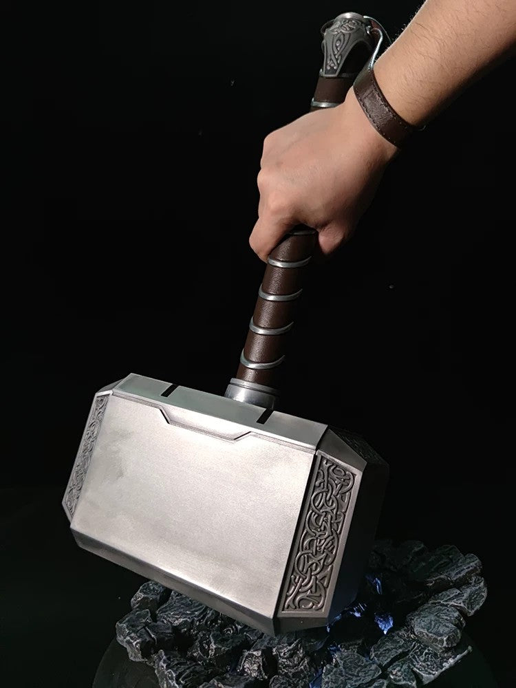 Thor's Hammer Mjolnir – 1:1 Scale All-Metal 2.0 Edition | Desktop Display Collectible | Gift for Men