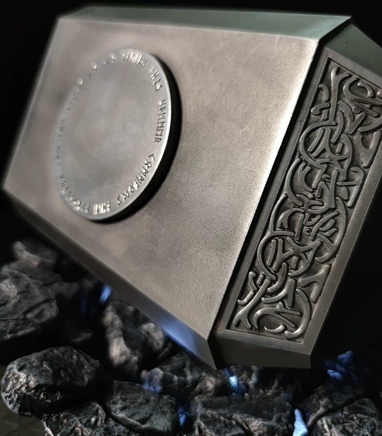 Thor's Hammer Mjolnir – 1:1 Scale All-Metal 2.0 Edition | Desktop Display Collectible | Gift for Men