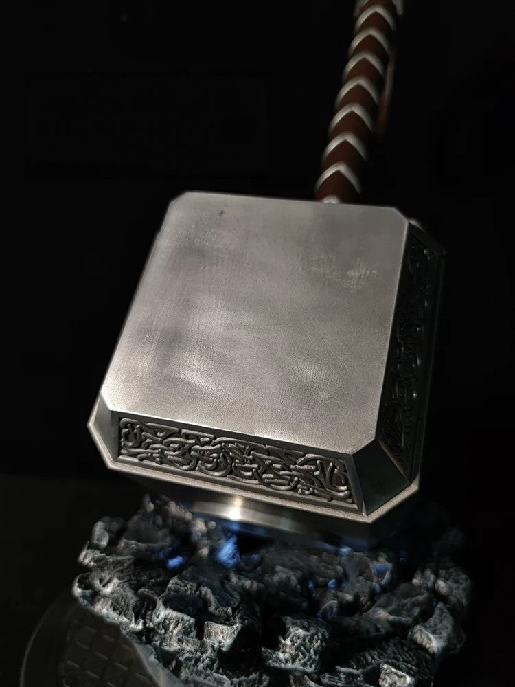 Thor's Hammer Mjolnir – 1:1 Scale All-Metal 2.0 Edition | Desktop Display Collectible | Gift for Men