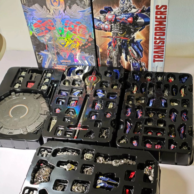 Transformers Optimus Prime Pro Model Kit | Articulated Mecha Action Figure with LED Eyes & Weapon Accessories
