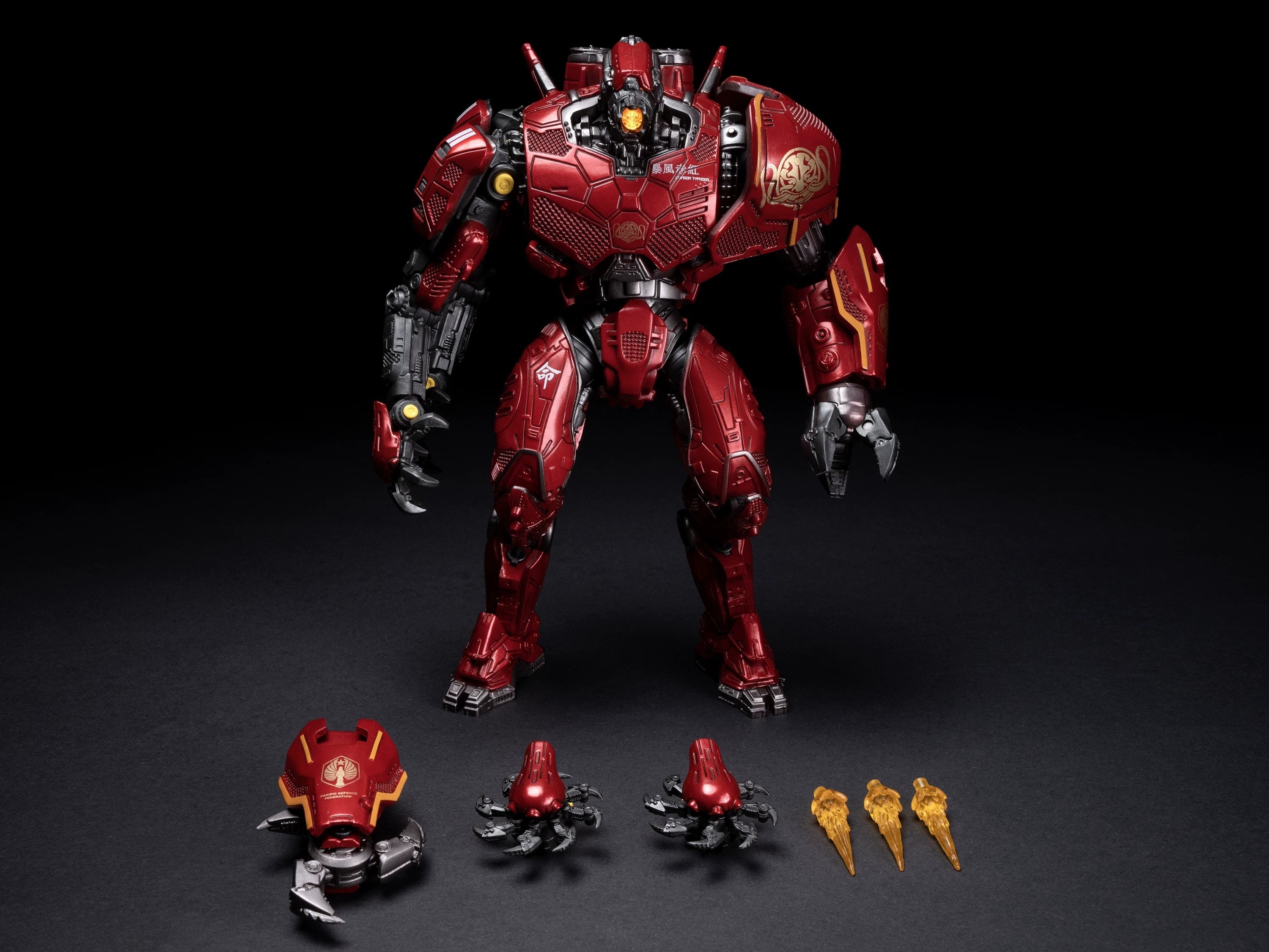 Pacific Rim Gipsy Danger Mecha Action Figure - Fully Poseable 8" Robot Model Toy with LED Lights & Accessories, Perfect Gift for Sci-Fi & Anime Fans