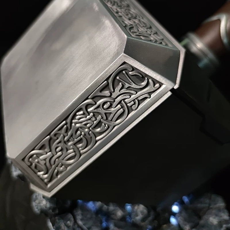 Thor's Hammer Mjolnir – 1:1 Scale All-Metal 2.0 Edition | Desktop Display Collectible | Gift for Men