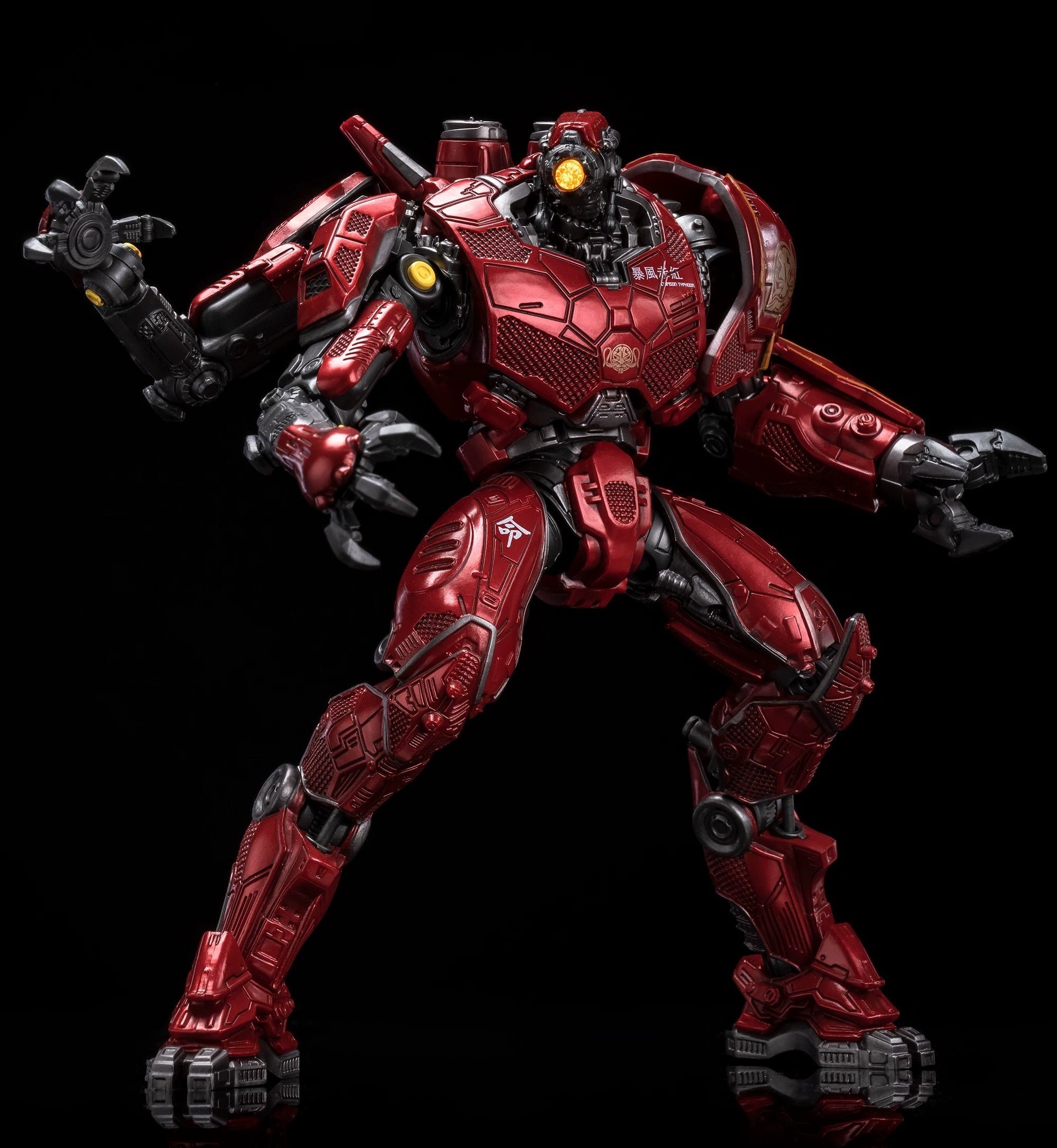 Pacific Rim Gipsy Danger Mecha Action Figure - Fully Poseable 8" Robot Model Toy with LED Lights & Accessories, Perfect Gift for Sci-Fi & Anime Fans