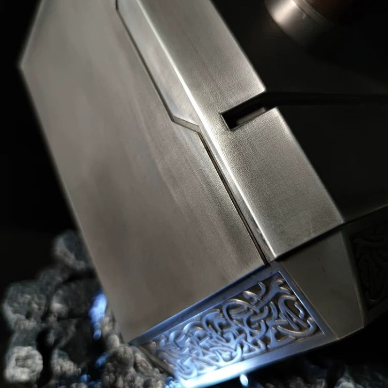 Thor's Hammer Mjolnir – 1:1 Scale All-Metal 2.0 Edition | Desktop Display Collectible | Gift for Men