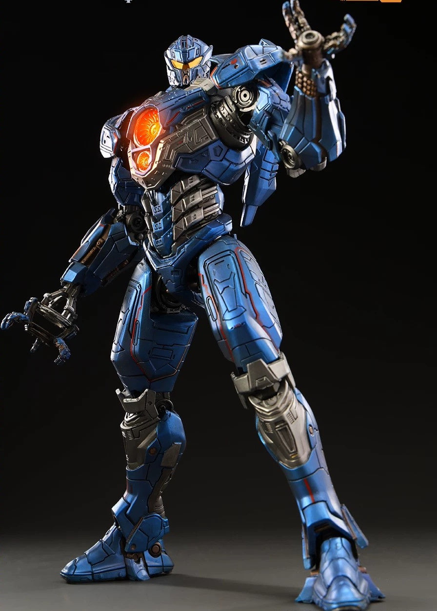 Pacific Rim Gipsy Danger Mecha Action Figure - Fully Poseable 8" Robot Model Toy with LED Lights & Accessories, Perfect Gift for Sci-Fi & Anime Fans
