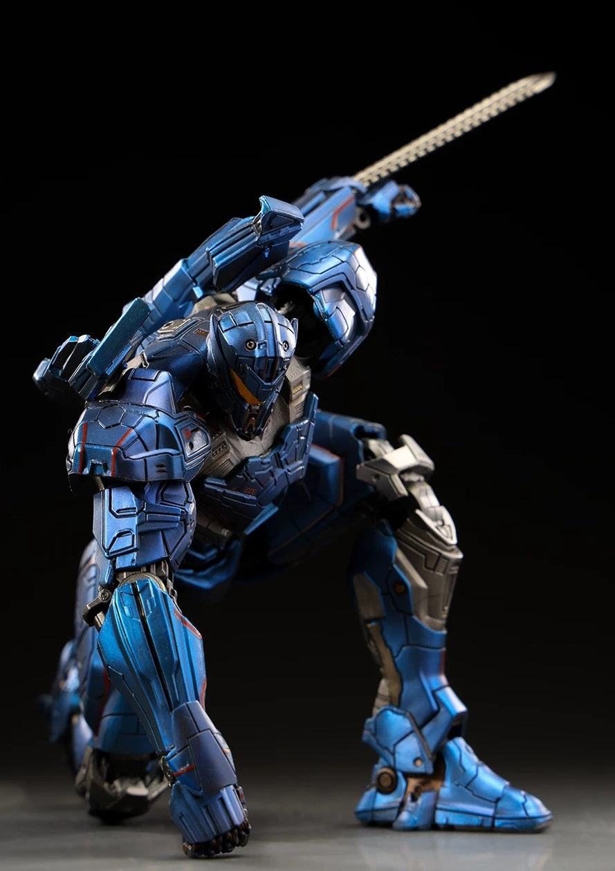 Pacific Rim Gipsy Danger Mecha Action Figure - Fully Poseable 8" Robot Model Toy with LED Lights & Accessories, Perfect Gift for Sci-Fi & Anime Fans