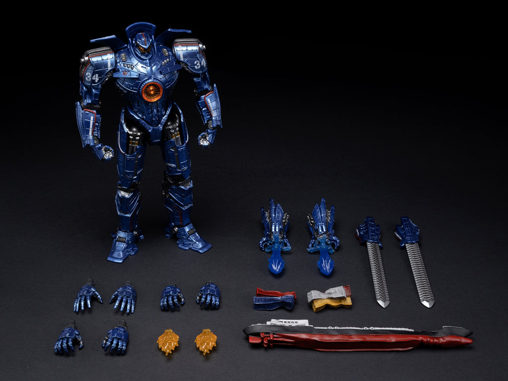 Pacific Rim Gipsy Danger Mecha Action Figure - Fully Poseable 8" Robot Model Toy with LED Lights & Accessories, Perfect Gift for Sci-Fi & Anime Fans