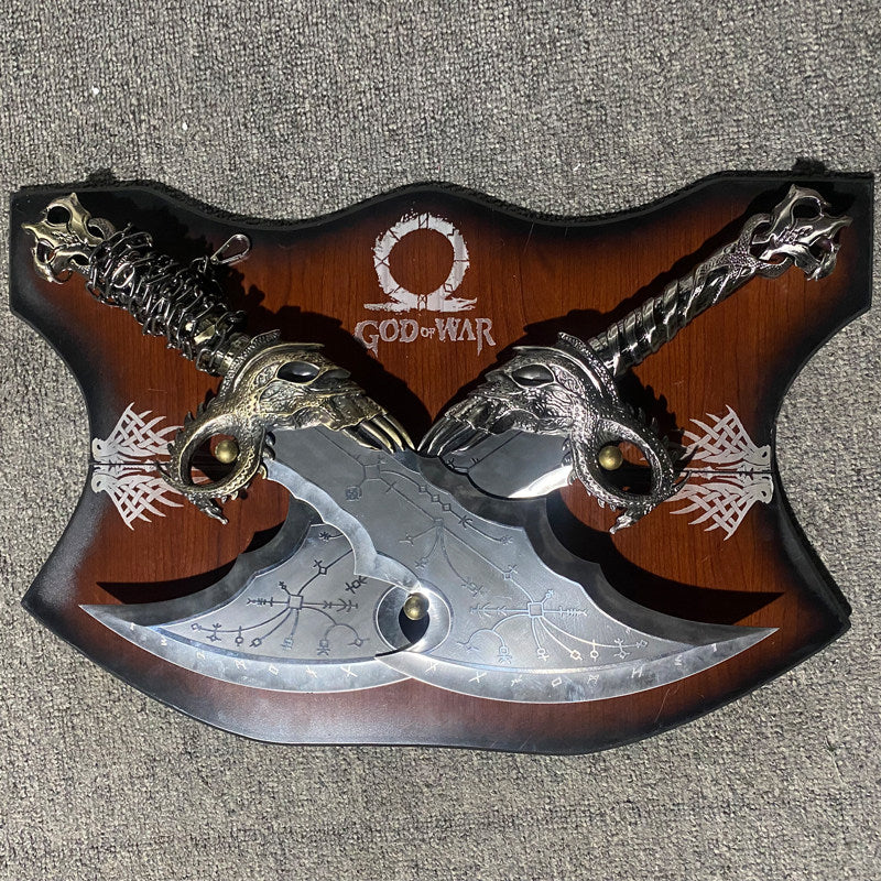 God of War – Blades of Chaos – Kratos Chaos Blades – 1:1 Full Metal – Unsharpened