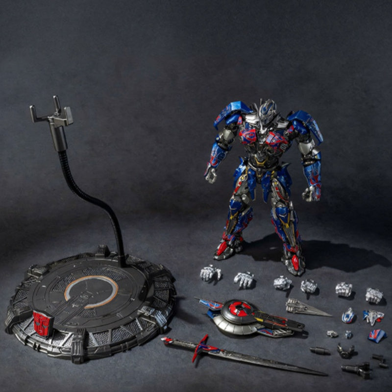 Transformers Optimus Prime Pro Model Kit | Articulated Mecha Action Figure with LED Eyes & Weapon Accessories