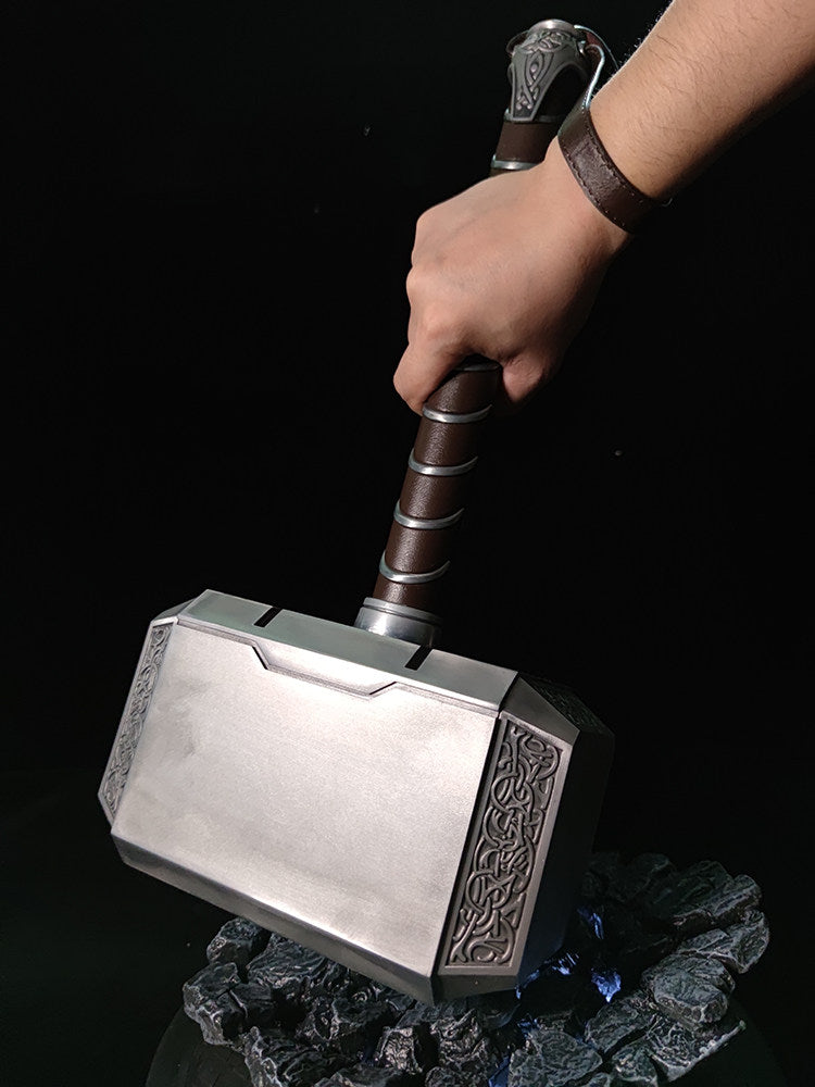 Thor's Hammer Mjolnir – 1:1 Scale All-Metal 2.0 Edition | Desktop Display Collectible | Gift for Men
