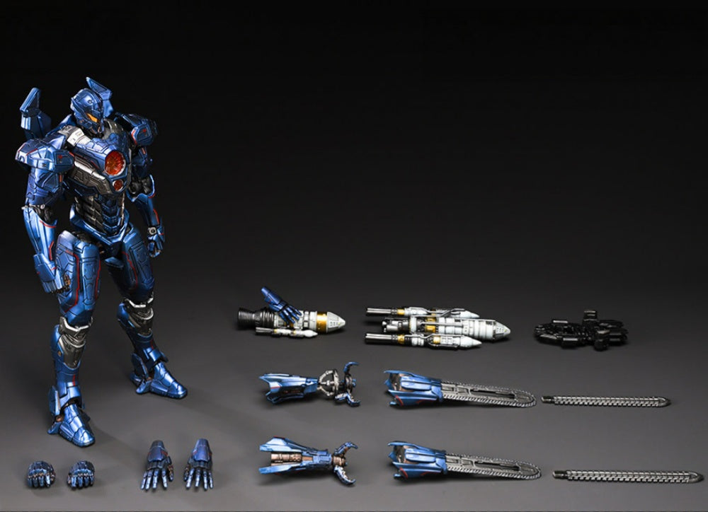 Pacific Rim Gipsy Danger Mecha Action Figure - Fully Poseable 8" Robot Model Toy with LED Lights & Accessories, Perfect Gift for Sci-Fi & Anime Fans