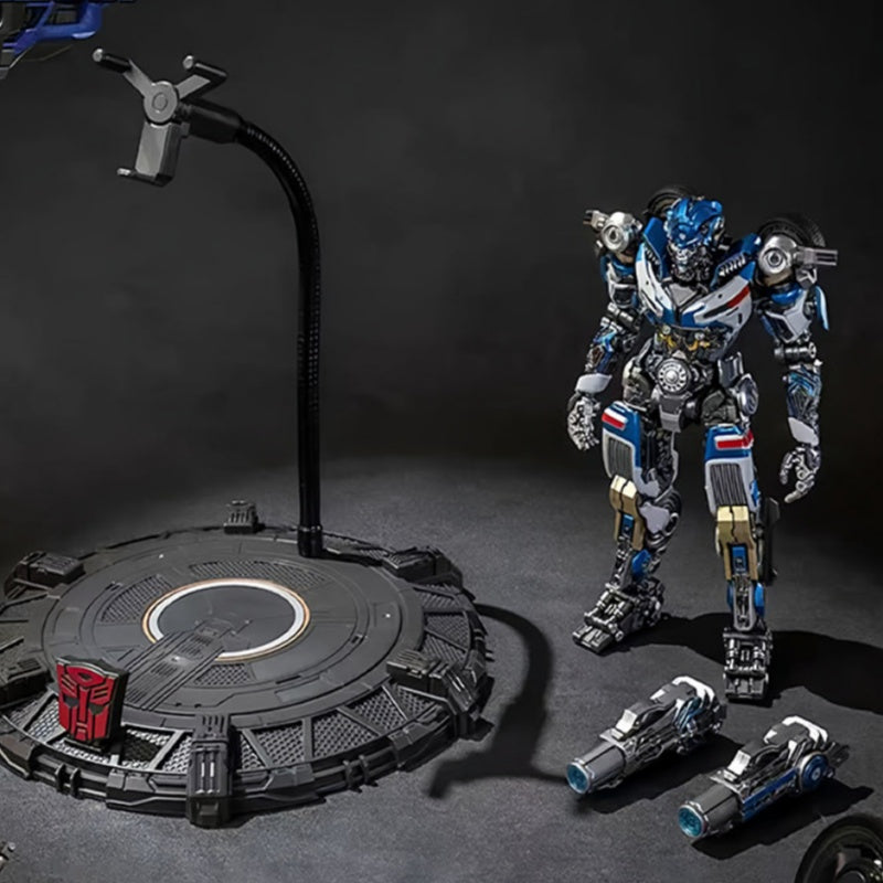 Transformers Optimus Prime Pro Model Kit | Articulated Mecha Action Figure with LED Eyes & Weapon Accessories