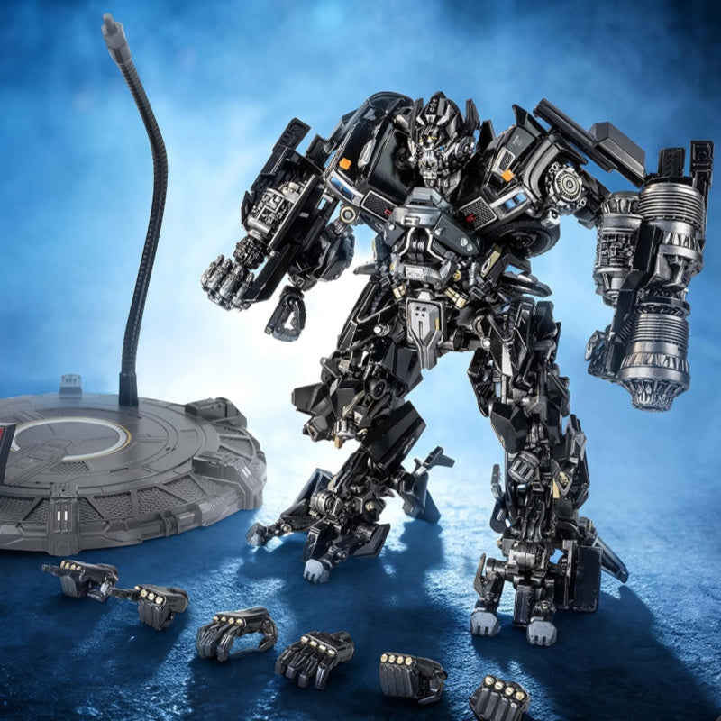 Transformers Optimus Prime Pro Model Kit | Articulated Mecha Action Figure with LED Eyes & Weapon Accessories