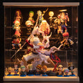 One Piece Anime Figure Set with LED Display Case - Luffy, Zoro, Boa Hancock Action Figures, Perfect Birthday & Graduation Gift for Fans
