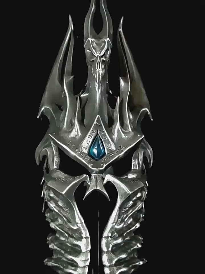 Warcraft 2.0 Lich King Helmet – 1:1 Scale Helm of Domination – Arthas Frostmourne Crown Model Statue
